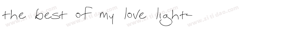 the best of my love light字体转换